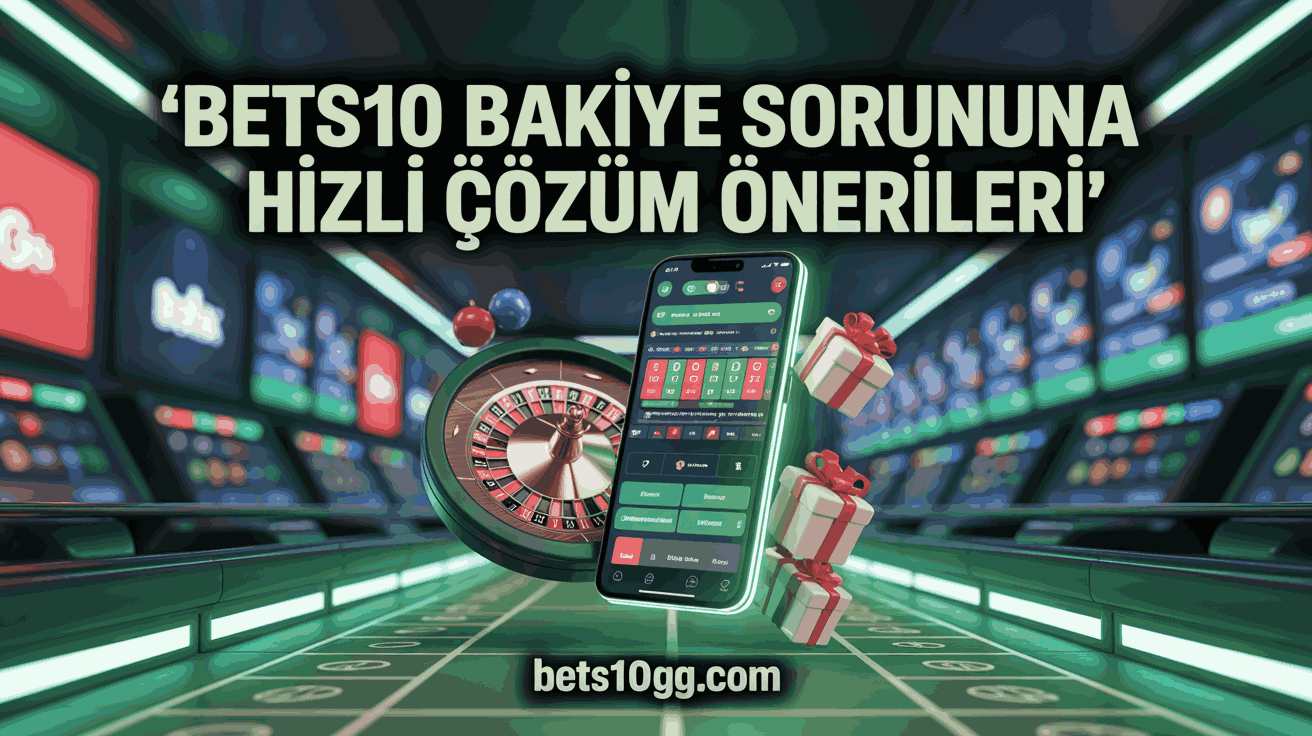 bets10 bakiye sorununa hizli cozum onerileri